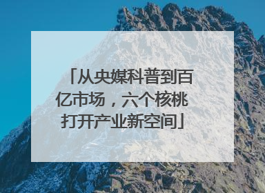 从央媒科普到百亿市场，六个核桃打开产业新空间