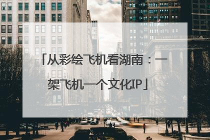 从彩绘飞机看湖南：一架飞机一个文化IP