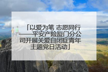 以爱为笔 志愿同行——平安产险厦门分公司开展关爱自闭症青年主题党日活动