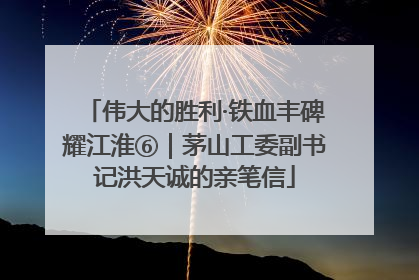 伟大的胜利·铁血丰碑耀江淮⑥｜茅山工委副书记洪天诚的亲笔信