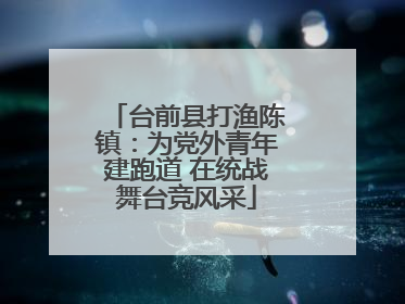 台前县打渔陈镇：为党外青年建跑道 在统战舞台竞风采