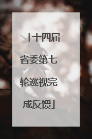 十四届省委第七轮巡视完成反馈