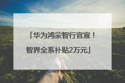 华为鸿蒙智行官宣！智界全系补贴2万元