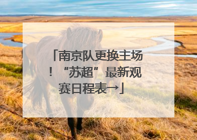 南京队更换主场！“苏超”最新观赛日程表→