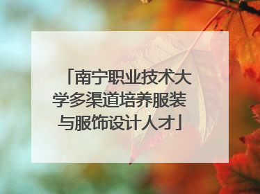 南宁职业技术大学多渠道培养服装与服饰设计人才