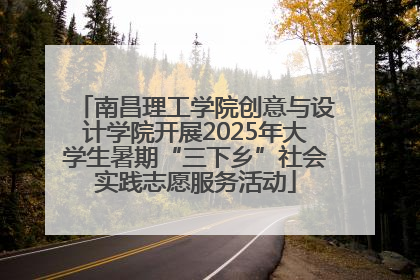 南昌理工学院创意与设计学院开展2025年大学生暑期“三下乡”社会实践志愿服务活动
