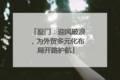厦门：迎风破浪，为外贸多元化布局开路护航