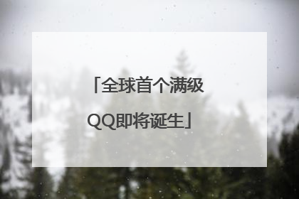 全球首个满级QQ即将诞生