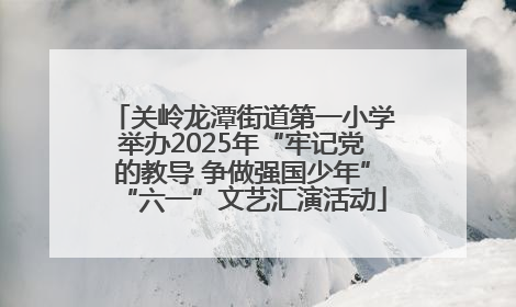 关岭龙潭街道第一小学举办2025年“牢记党的教导 争做强国少年”“六一”文艺汇演活动