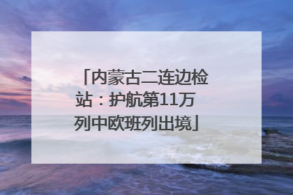 内蒙古二连边检站：护航第11万列中欧班列出境