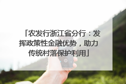 农发行浙江省分行：发挥政策性金融优势，助力传统村落保护利用