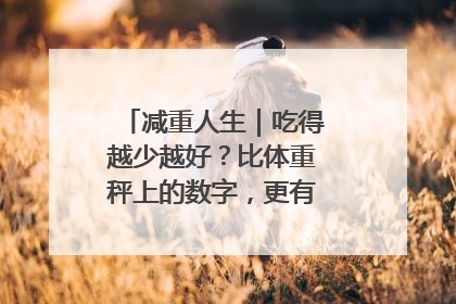 减重人生｜吃得越少越好？比体重秤上的数字，更有意义的是什么？