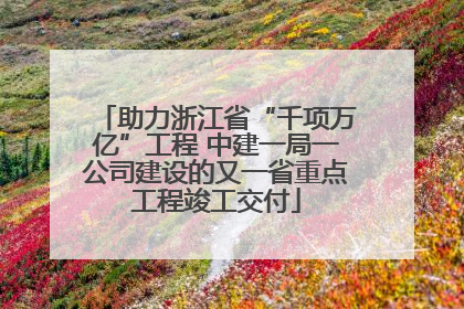 助力浙江省“千项万亿”工程 中建一局一公司建设的又一省重点工程竣工交付