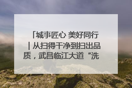 城事匠心 美好同行｜从扫得干净到扫出品质，武昌临江大道“洗”出洁净样板路