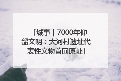 城事｜7000年仰韶文明：大河村遗址代表性文物首回原址