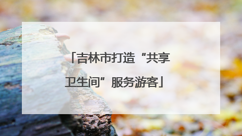 吉林市打造“共享卫生间”服务游客