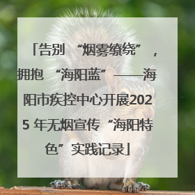 告别 “烟雾缭绕”，拥抱 “海阳蓝”——海阳市疾控中心开展2025 年无烟宣传“海阳特色”实践记录