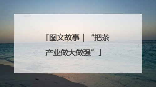 图文故事｜“把茶产业做大做强”