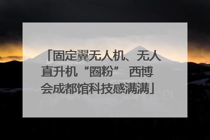 固定翼无人机、无人直升机“圈粉” 西博会成都馆科技感满满