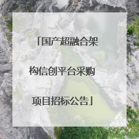 国产超融合架构信创平台采购项目招标公告