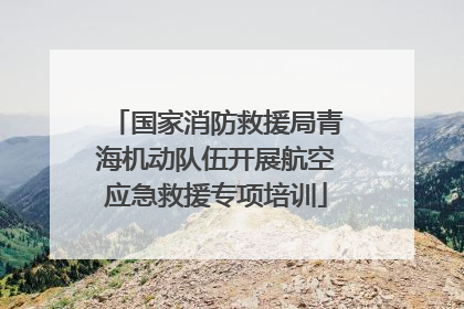 国家消防救援局青海机动队伍开展航空应急救援专项培训