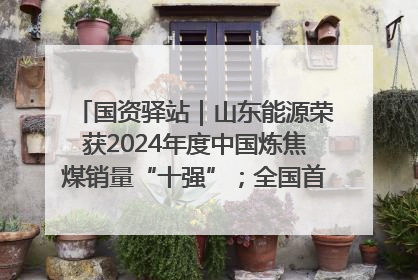 国资驿站｜山东能源荣获2024年度中国炼焦煤销量“十强”；全国首例铁路盖上智慧物流园钢结构主体完工
