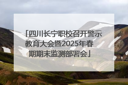 四川长宁职校召开警示教育大会暨2025年春期期末监测部署会