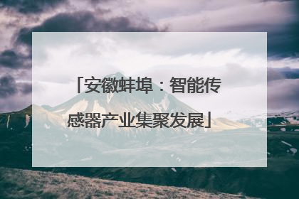 安徽蚌埠：智能传感器产业集聚发展