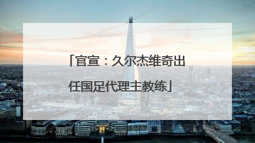 官宣：久尔杰维奇出任国足代理主教练