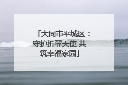 大同市平城区：守护折翼天使 共筑幸福家园