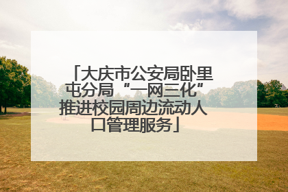 大庆市公安局卧里屯分局“一网三化”推进校园周边流动人口管理服务