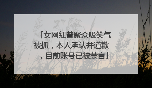 女网红曾聚众吸笑气被抓，本人承认并道歉，目前账号已被禁言