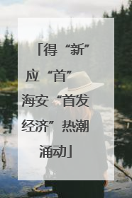 得“新”应“首” 海安“首发经济”热潮涌动