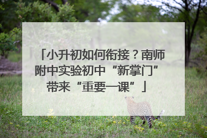小升初如何衔接？南师附中实验初中“新掌门”带来“重要一课”