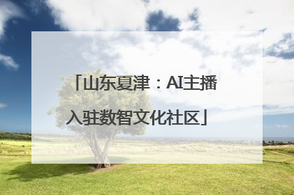 山东夏津：AI主播入驻数智文化社区