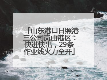 山东港口日照港三公司岚山港区：快进快出，29条作业线火力全开