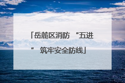 岳麓区消防 “五进” 筑牢安全防线