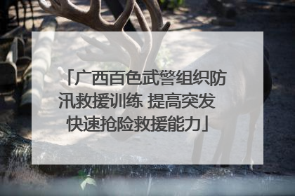 广西百色武警组织防汛救援训练 提高突发快速抢险救援能力