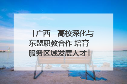 广西一高校深化与东盟职教合作 培育服务区域发展人才