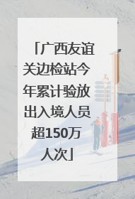 广西友谊关边检站今年累计验放出入境人员超150万人次
