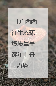 广西西江生态环境质量呈逐年上升趋势