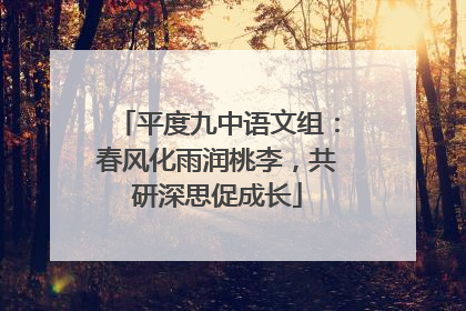 平度九中语文组：春风化雨润桃李，共研深思促成长