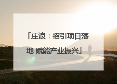 庄浪：招引项目落地 赋能产业振兴