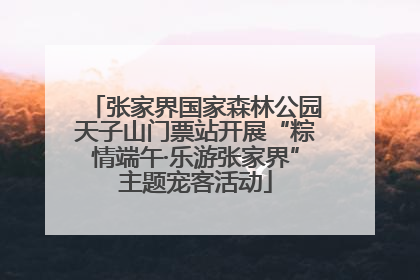 张家界国家森林公园天子山门票站开展“粽情端午·乐游张家界”主题宠客活动