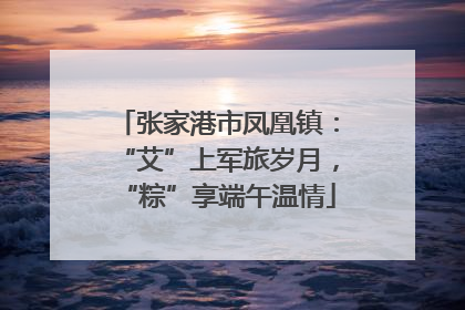 张家港市凤凰镇：“艾”上军旅岁月，“粽”享端午温情