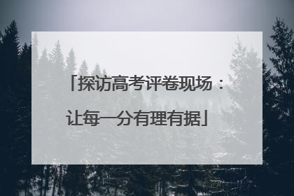 探访高考评卷现场：让每一分有理有据
