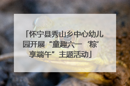 怀宁县秀山乡中心幼儿园开展“童趣六一‘粽’享端午”主题活动