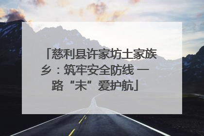 慈利县许家坊土家族乡：筑牢安全防线 一路“未”爱护航