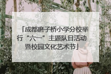 成都磨子桥小学分校举行“六一”主题队日活动暨校园文化艺术节