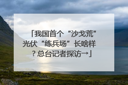 我国首个“沙戈荒”光伏“练兵场”长啥样？总台记者探访→